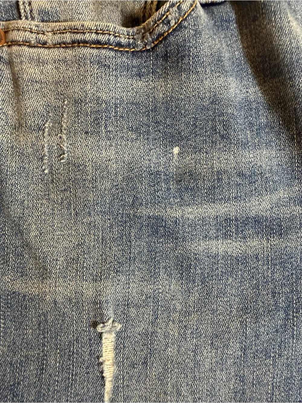 Lucky Brand Skinny Jeans Women’s Size 4/27 Medium Wash Distressed Raw Hem EUC - Picture 9 of 13